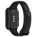 Watch Case for Xiaomi Redmi Band 2, Hard PC Full Protection Cover with Tempered Glass Screen Protector - Black - 6