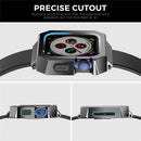 AHASTYLE WA15 Hard Case for Apple Watch Series SE3 / SE2 / SE1 /  6 / 5 / 4 44mm Rugged Stainless Steel Watch Case Protector Cover - Black - 4