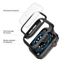 AHASTYLE WG46 2Pcs PC Case with Tempered Glass Film for Apple Watch - For Apple Watch Series 3 / 2 / 1 38mm / Black - 4