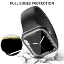 AHASTYLE WG59-D 2Pcs Watch Case for Apple Watch Series 8 / 7, Hard PC Electroplate Cover Frame - For Apple Watch Series 8 / 7 41mm / Black - 5