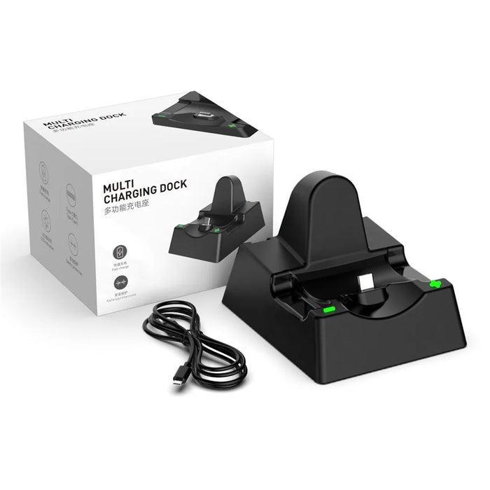 DSS-100 Type-C Charger Stand Charging Dock Station Display Holder Game Accessories for Nintendo Switch / Switch OLED / Switch Lite Game Controller - Black - 1