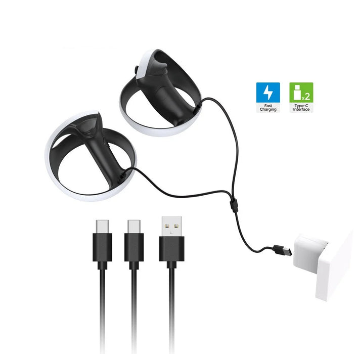 DOBE TP5-2519 2 In 1 Type C Charging Cable for PS VR2 Controller Gaming Charger Line - 5