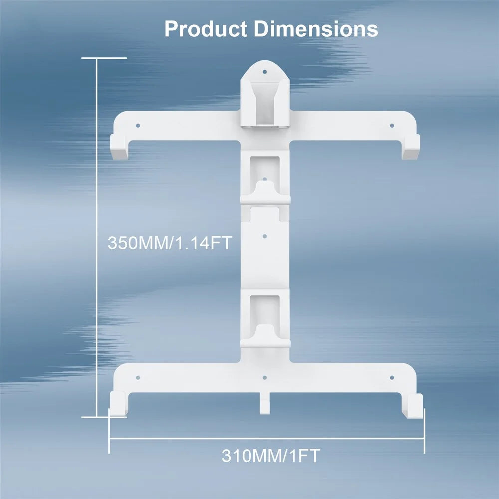 JYS JYS-P5158 Wall Mount Holder Stand for PS VR2 VR Headset and Controller Storage Bracket Wall Hanger - 6