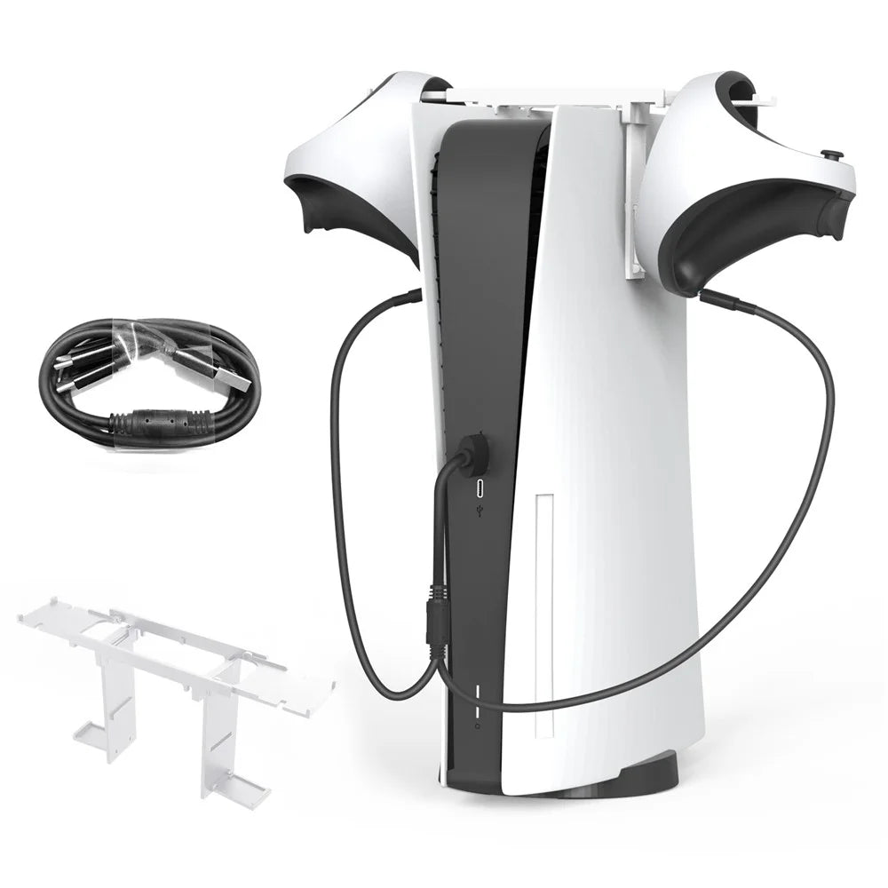 JYS JYS-P5160 For PS5 Game Controller Hanger Holder and Charging Cable Kit for PS VR2 Accessories - 1