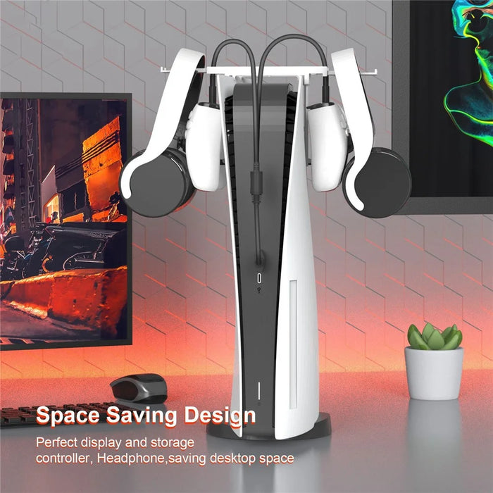 JYS JYS-P5160 For PS5 Game Controller Hanger Holder and Charging Cable Kit for PS VR2 Accessories - 6