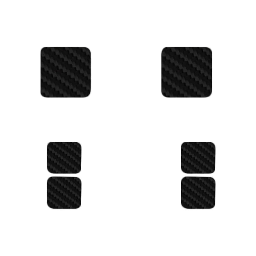 6Pcs / Set For Steam Deck Scratch Resistant Carbon Fiber Texture Game Console Button Touchpad Protective Sticker - Black - 3