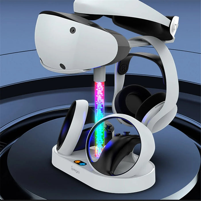 IPEGA PG-P5V001 RGB Light Charger for PS5 VR Headset Charging Display Stand Dual Controller Charging Station - 6