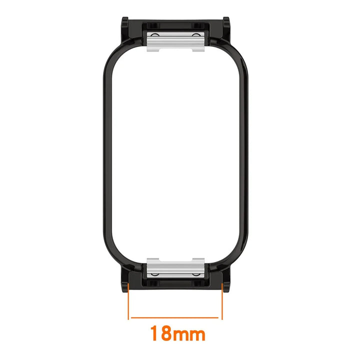Metal Watch Case for Xiaomi Redmi Band 2 18mm Protective Cover Frame Guard - Black - 5