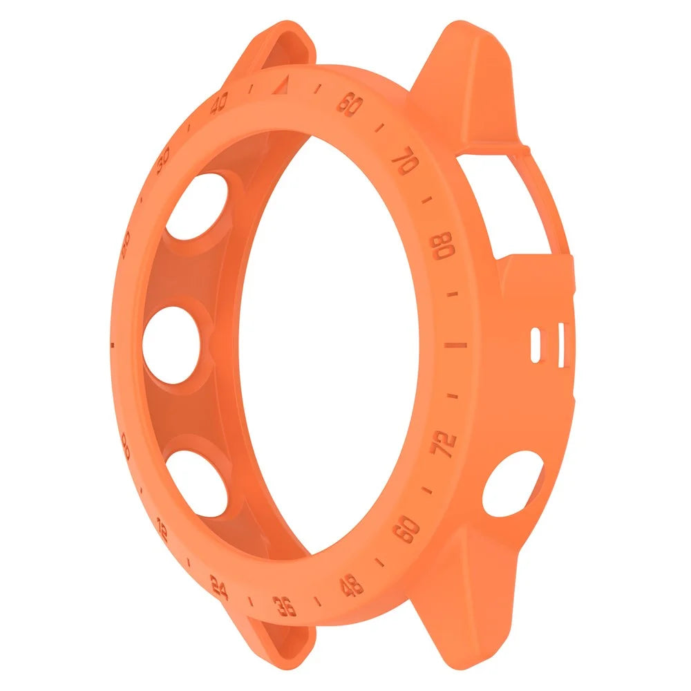 For Garmin MARQ (Gen 2) Anti-scratch Watch Case PC Protective Frame with Scale - Orange - 2