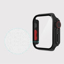 For Apple Watch Series SE3 / SE2 / SE1 /  6 / 5 / 4 40mm Hard PC Watch Case Cover with Tempered Glass Screen Protector - Black / Red - 4