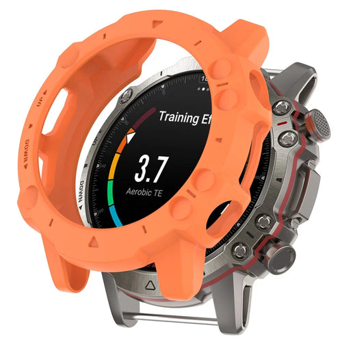 For Huami Amazfit Falcon Soft TPU Protective Watch Case Hollow Rugged Protective Cover - Orange - 1