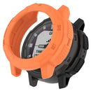 For Garmin Instinct Crossover Soft TPU Watch Case Hollow Shockproof Bumper Frame Cover - Orange - 1