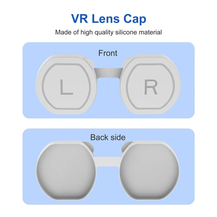 Lens Protector Cover for PlayStation VR2 , Dust-proof Anti-scratch Silicone Protective Lens Lid - Grey - 3