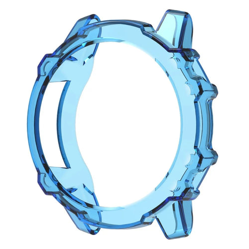 For Huami Amazfit Falcon Smart Watch Protective Case Anti-drop TPU Watch Frame Cover - Transparent Blue - 1