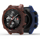 For Huami Amazfit Falcon Smart Watch Protective Case Anti-drop TPU Watch Frame Cover - Transparent Blue - 3