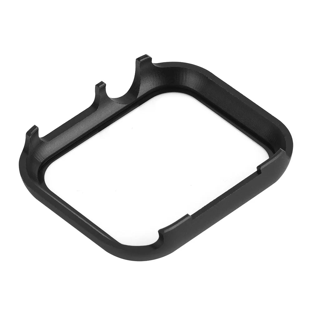 For Apple Watch Series SE3 / SE2 / SE1 /  6 / 5 / 4 44mm Metal Protective Cover Case with Tempered Glass Screen Protector - Black - 2