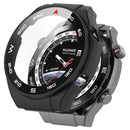 For Huawei Watch Ultimate Hard PC Watch Case All Around Shockproof Cover with Tempered Glass Film - Black - 1