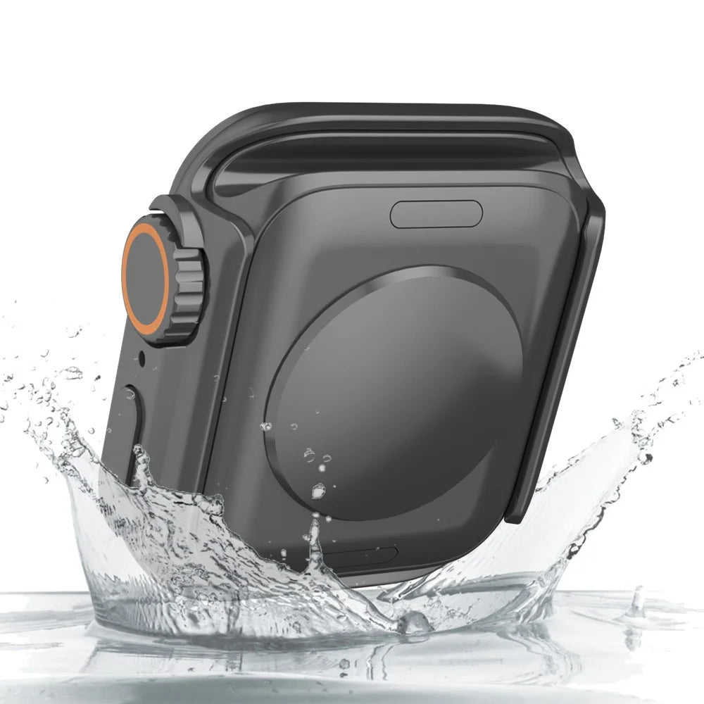 Watch Cover for Apple Watch Series SE3 / SE2 / SE1 /  6 / 5 / 4 44mm Waterproof PC Watch Case with Tempered Glass Screen Protector - Black - 7