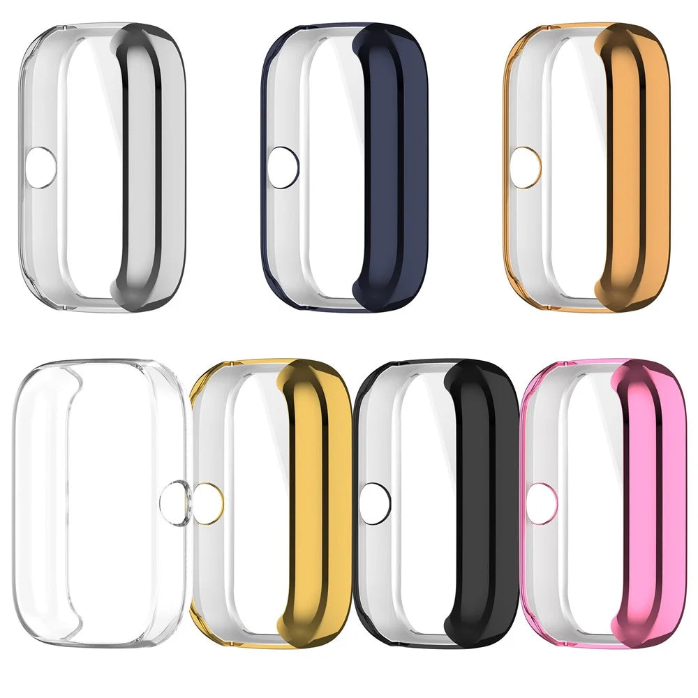 For Huami Amazfit Bip 3 / Bip 3 Pro Anti-scratch Watch Cover Electroplating Full Coverage Watch Case - Pink - 3