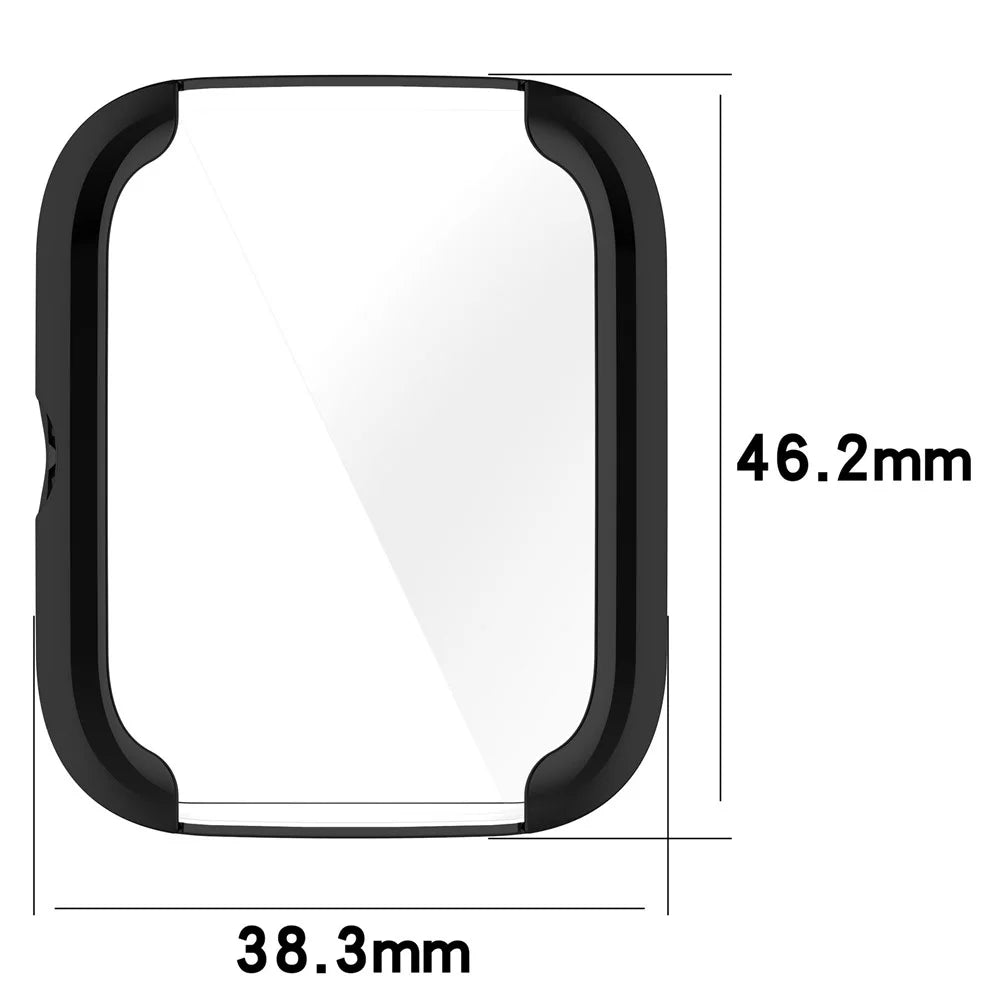 For Huami Amazfit Bip 3 / Bip 3 Pro Anti-scratch Watch Cover Electroplating Full Coverage Watch Case - Pink - 5
