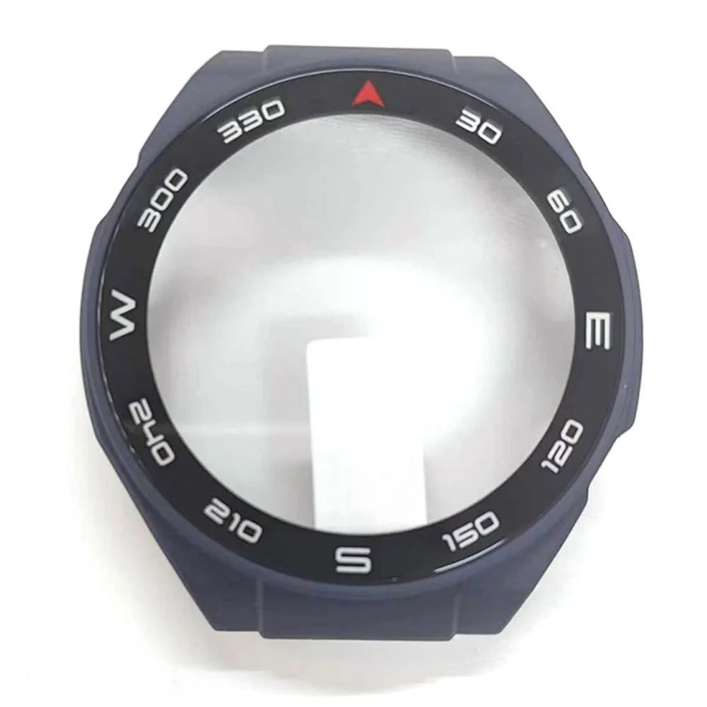 RURIHAI For Huawei Watch Ultimate Hard PC Watch Case with High Aluminium-silicon Glass Screen Protector Overall Protective Cover - Navy Blue - 2