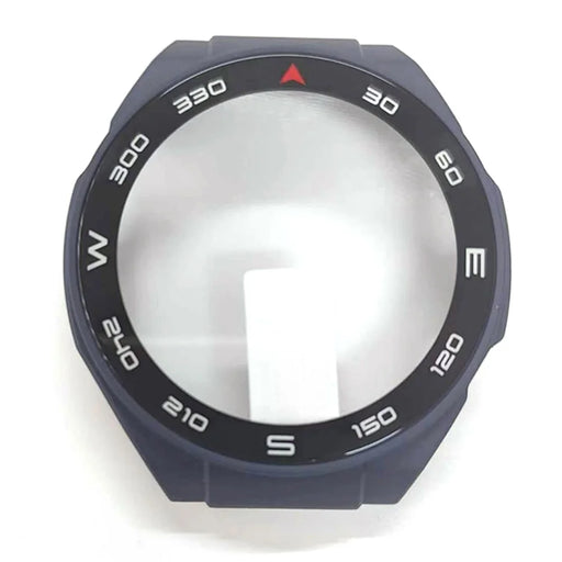 RURIHAI For Huawei Watch Ultimate Hard PC Watch Case with High Aluminium-silicon Glass Screen Protector Overall Protective Cover - Navy Blue - 2