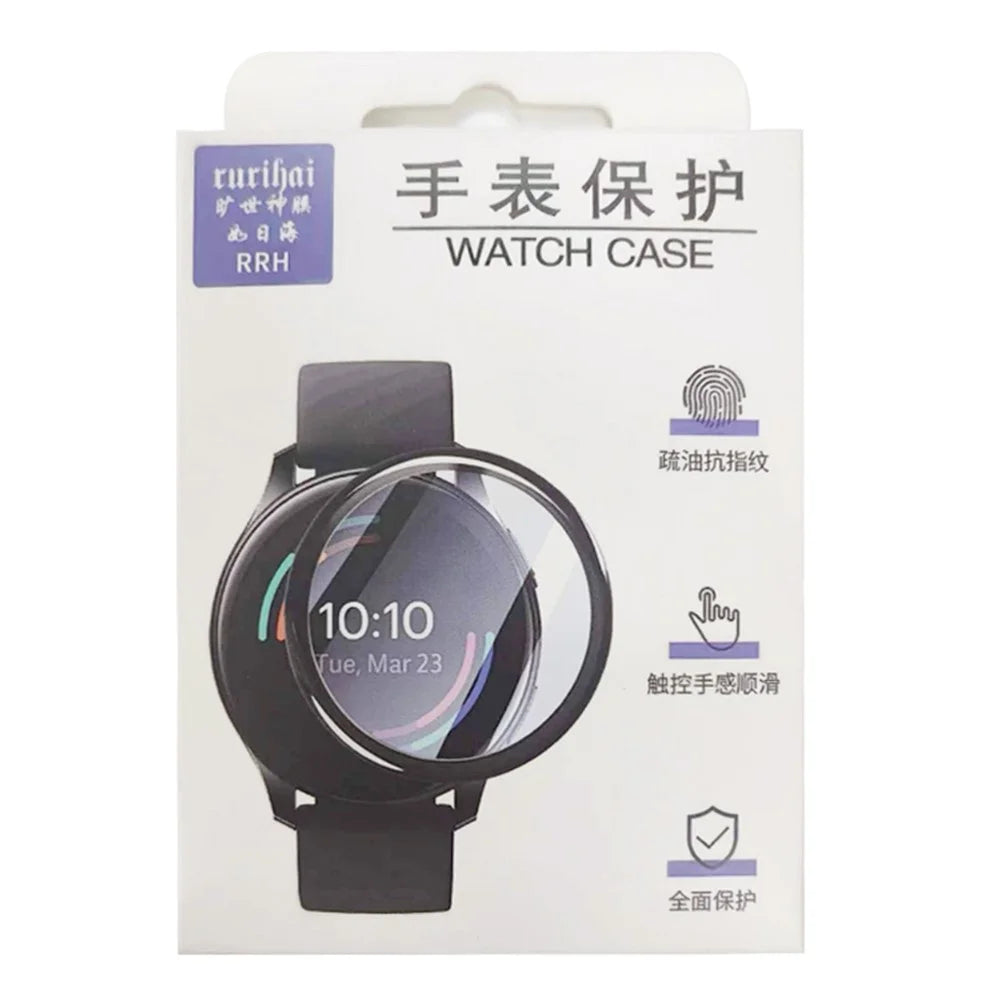 RURIHAI For Huawei Watch Ultimate Hard PC Watch Case with High Aluminium-silicon Glass Screen Protector Overall Protective Cover - Navy Blue - 4