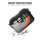ENKAY Hat Prince For Xiaomi Redmi Watch 3 Hard PC Case Overall Protective Watch Cover with HD Tempered Glass Film - Black - 4