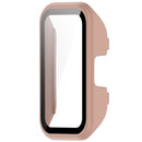 For Huawei Band 8 / Band 8 NFC / Band 9 / Band 9 NFC All Around Hard PC Watch Case Cover with HD Tempered Glass Film - Pink - 2