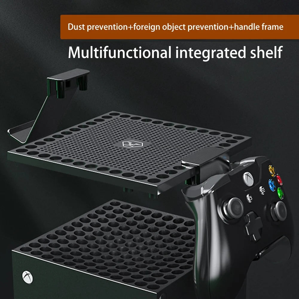 AOLION ALXB2035 For Xbox Series X Host Multifunction Heat Dissipation Dust Cover Game Controller Hanger Headphone Holder Bracket - 2