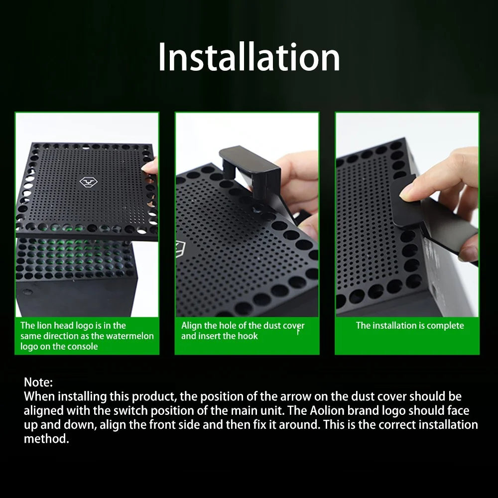 AOLION ALXB2035 For Xbox Series X Host Multifunction Heat Dissipation Dust Cover Game Controller Hanger Headphone Holder Bracket - 6