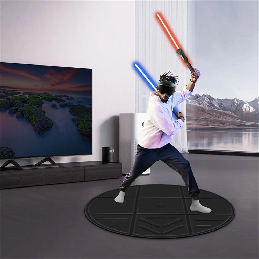 DEVASO 100CM Diameter Virtual Reality Anti-Slip Gaming Mat VR Sports Simulation Floor Pad - 3