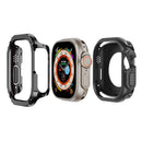 For Apple Watch Ultra 3 / Ultra 2 / Ultra 49mm TPU+PC Watch Case Shockproof Protective Watch Frame Cover - Black - 1