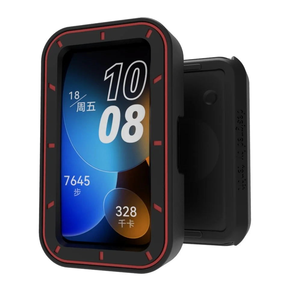 For Huawei Band 8 / Band 8 NFC / Band 9 / Band 9 NFC TPU Watch Case Anti-Collision Smartwatch Protection Frame - Red - 2