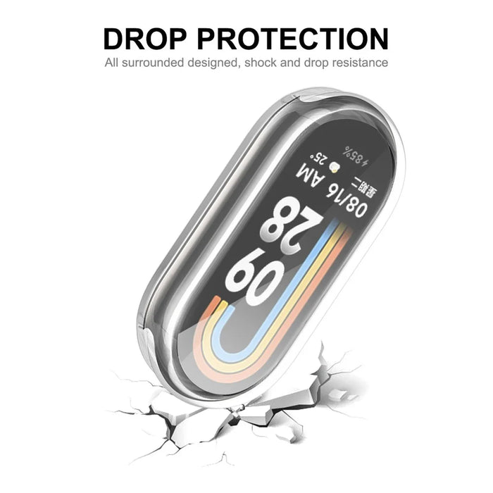 ENKAY HAT PRINCE for Xiaomi Smart Band 8 Anti-drop Watch Case Full Coverage TPU Cover with Screen Protector - 7