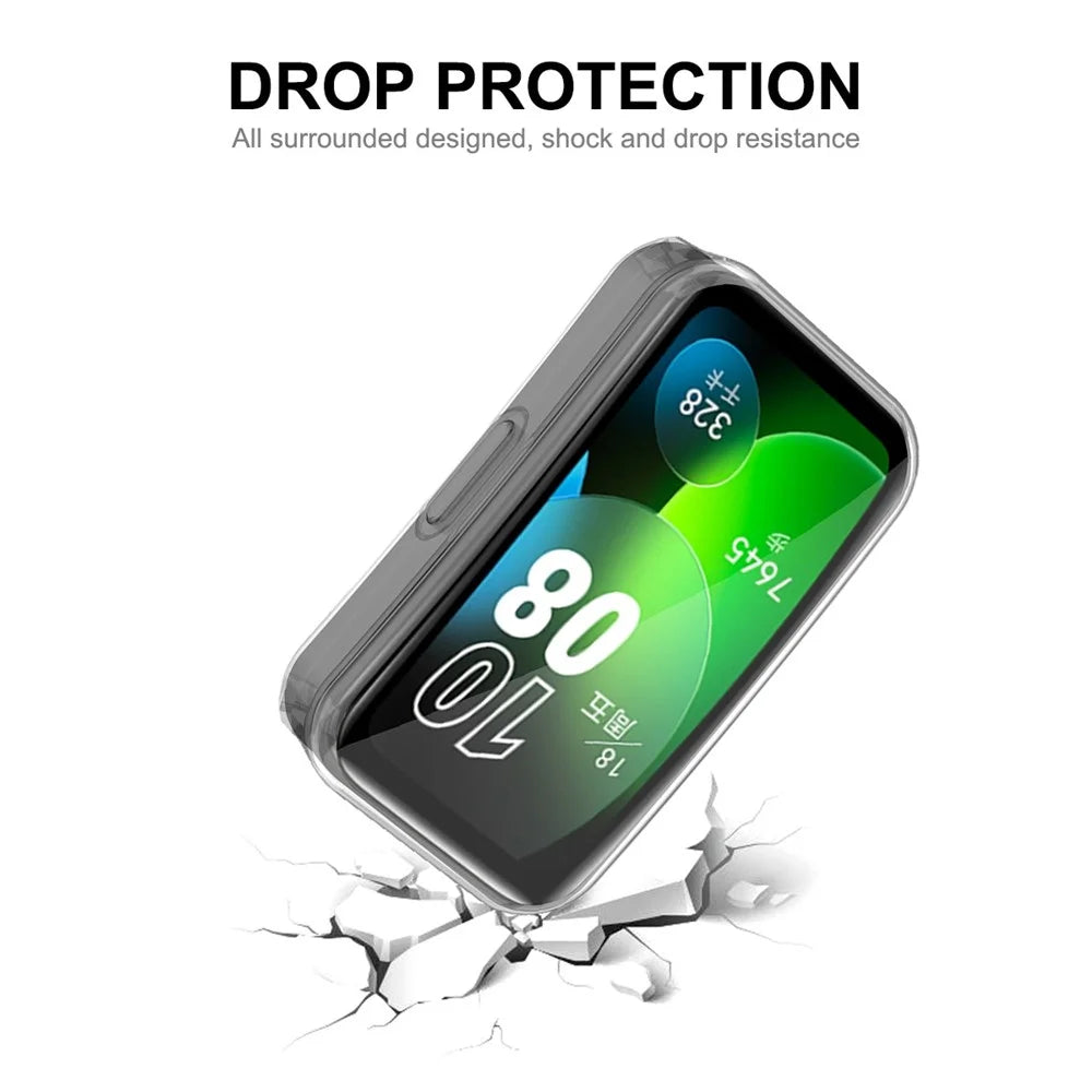 ENKAY HAT PRINCE for Huawei Band 8 / Band 8 NFC / Band 9 / Band 9 NFC TPU Watch Case Full Protection Clear Cover with Screen Protector - 7