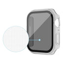 For Apple Watch Series SE3 / SE2 / SE1 /  6 / 5 / 4 44mm Hard PC Matte Watch Case Cover with Anti-spy Tempered Glass Film - Transparent - 3