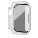For Apple Watch Series SE3 / SE2 / SE1 /  6 / 5 / 4 44mm Hard PC Matte Watch Case Cover with Anti-spy Tempered Glass Film - Transparent - 4