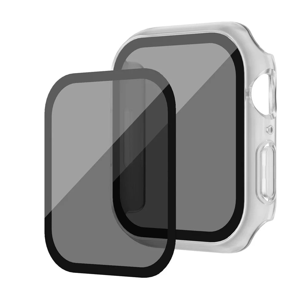 PC Watch Case for Apple Watch Ultra 3 / Ultra 2 / Ultra 49mm Matte Anti-drop Cover with Anti-spy Tempered Glass Film - Transparent - 2