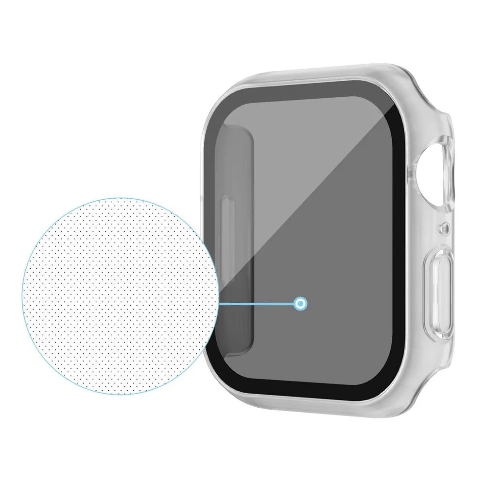 PC Watch Case for Apple Watch Ultra 3 / Ultra 2 / Ultra 49mm Matte Anti-drop Cover with Anti-spy Tempered Glass Film - Transparent - 3