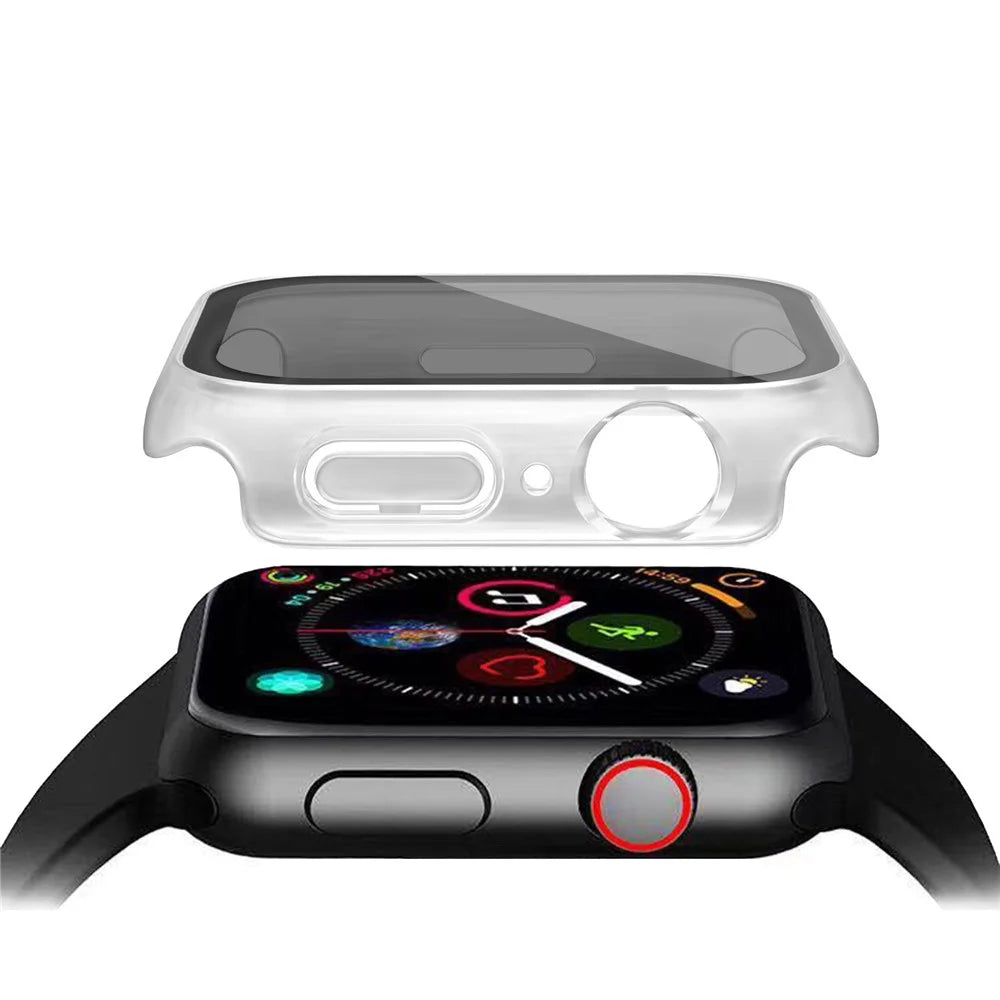 PC Watch Case for Apple Watch Ultra 3 / Ultra 2 / Ultra 49mm Matte Anti-drop Cover with Anti-spy Tempered Glass Film - Transparent - 5