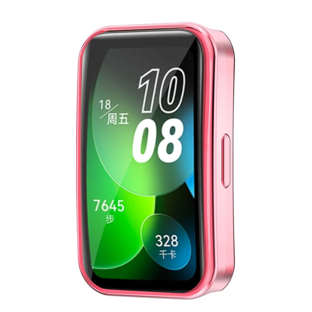 For Huawei Band 8 / Band 8 NFC / Band 9 / Band 9 NFC Electroplated TPU Watch Case Full Coverage Anti-Drop Cover - Pink - 3