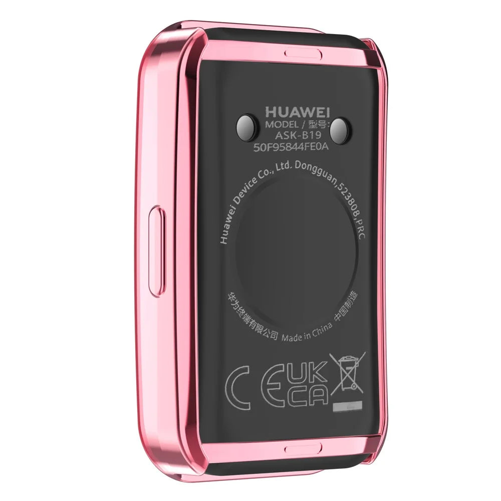 For Huawei Band 8 / Band 8 NFC / Band 9 / Band 9 NFC Electroplated TPU Watch Case Full Coverage Anti-Drop Cover - Pink - 4
