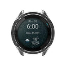 ENKAY HAT PRINCE for Garmin Forerunner 965 TPU Watch Case Frame Anti-scratch Transparent Half Body Cover - Black - 5