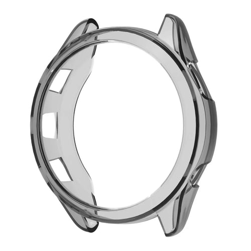 ENKAY HAT PRINCE for Garmin Forerunner 265 Watch Case Anti-drop Transparent TPU Watch Frame Cover - Black - 1