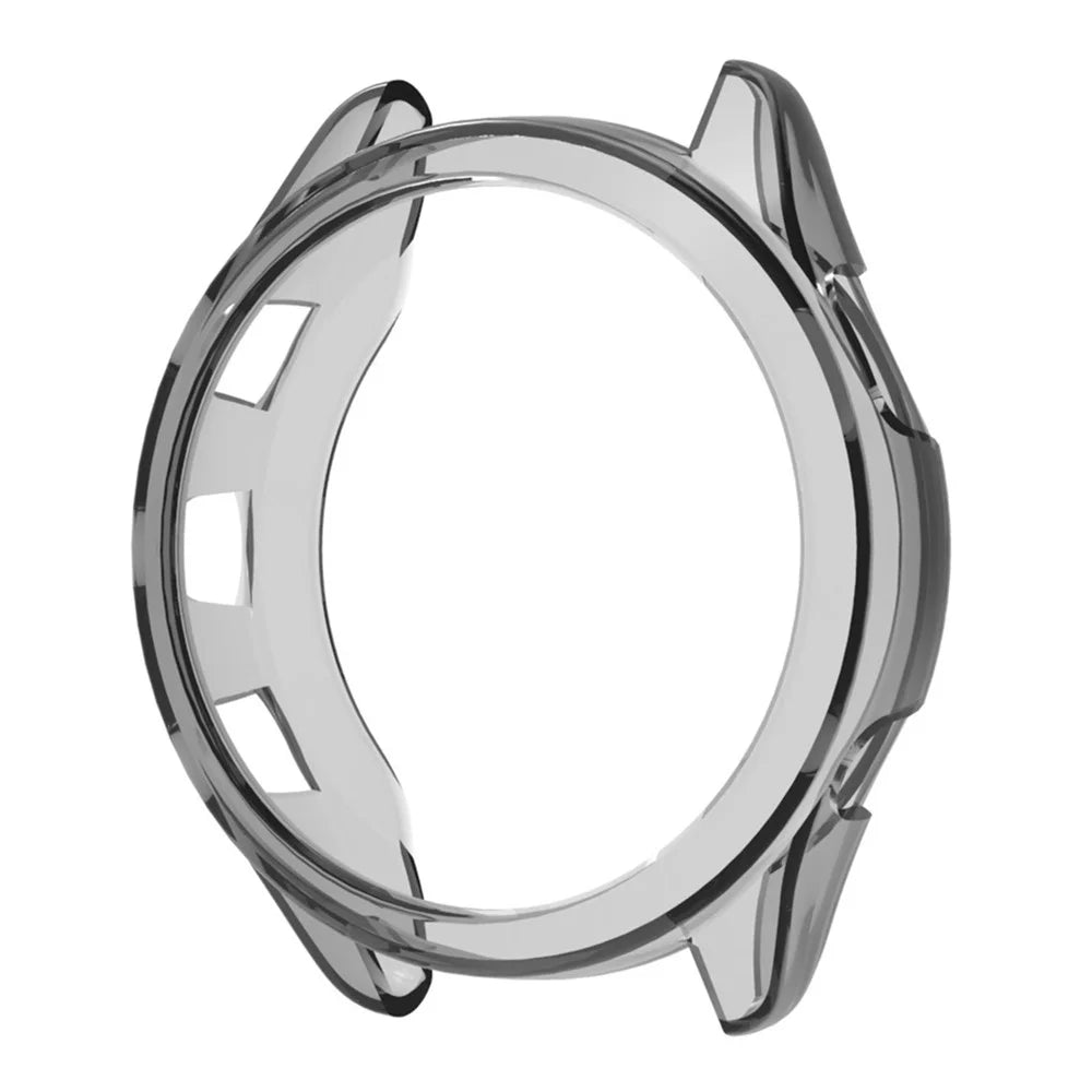 ENKAY HAT PRINCE for Garmin Forerunner 265S Anti-drop Watch Case Transparent TPU Protective Frame Cover - Black - 1