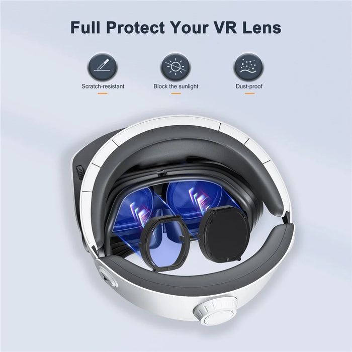 DEVASO Lightweight Lens Cover Accessories Kit for PS VR2 Headset Anti-Scratch Ring Lens Protector - 5