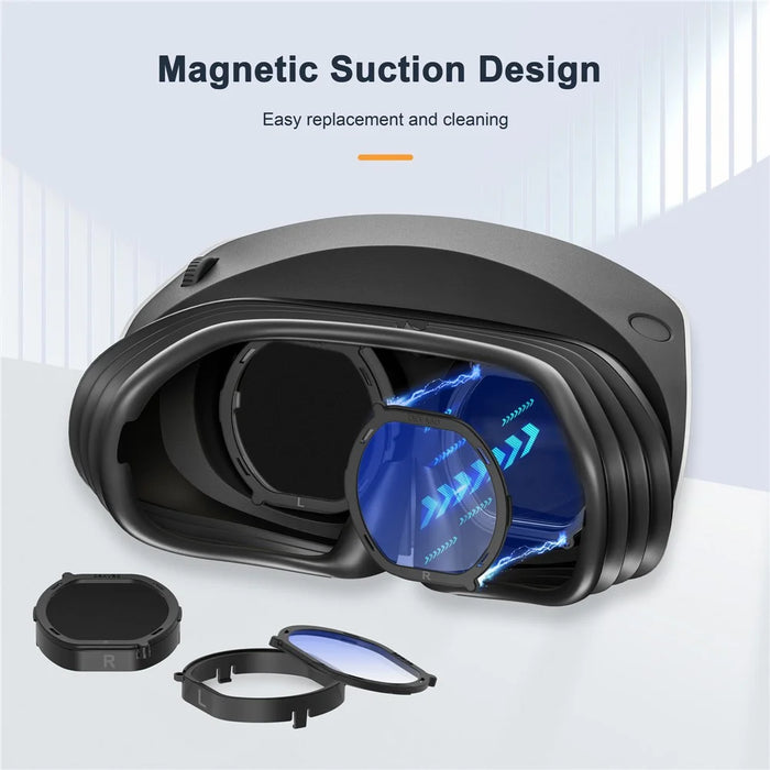 DEVASO Lightweight Lens Cover Accessories Kit for PS VR2 Headset Anti-Scratch Ring Lens Protector - 6