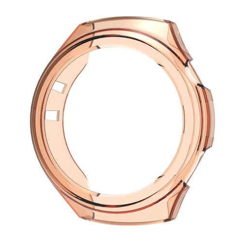 For Huawei Watch 4 Pro Shockproof TPU Watch Case Hollow Protective Frame - Transparent Orange - 1