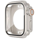 Hard PC Case for Apple Watch Series SE3 / SE2 / SE1 /  6 / 5 / 4 40mm Waterproof Cover with Tempered Glass Screen Protector - Starlight Silver - 2
